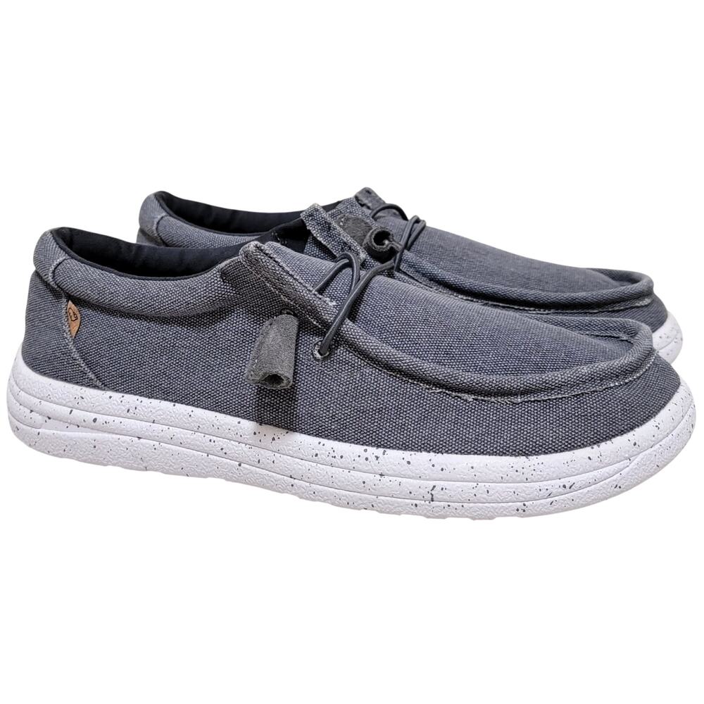 Lamo Men Paul Slip On Casual Sneakers Size US 9 Charcoal Grey Canvas